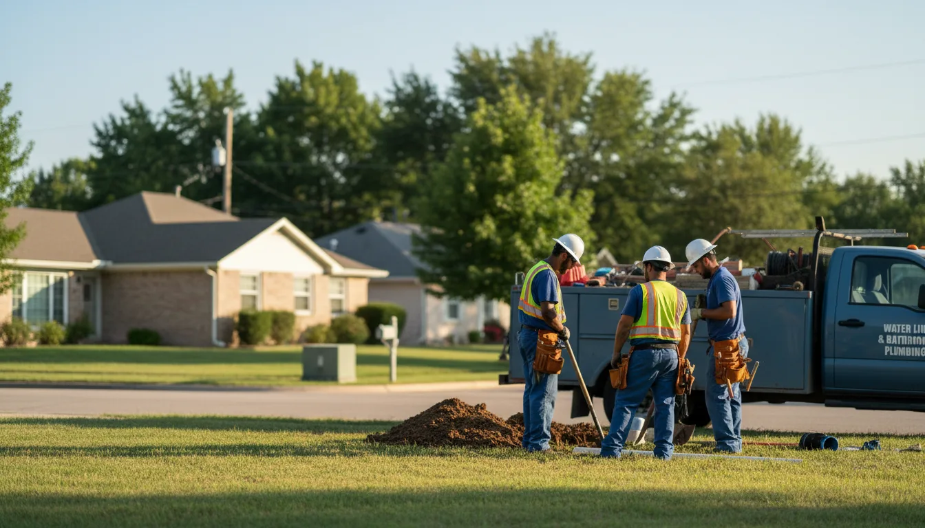 Residential water line and bathroom plumbing service in Wales, MA